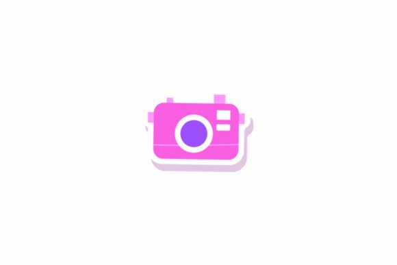 Back to School Camera Stickers SVG
