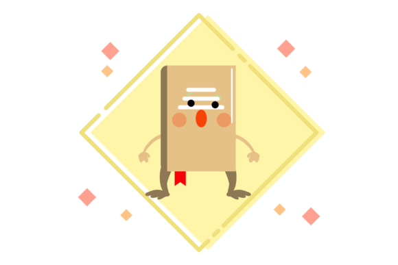 Back to School Kawaii Book Background