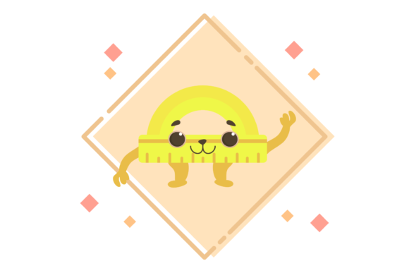 Back to School Kawaii Protractor Art: Combining Fun Geometry with Creative Design