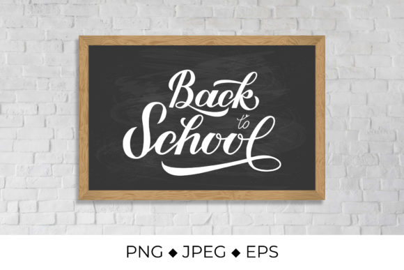 Back to School Lettering on Chalkboard