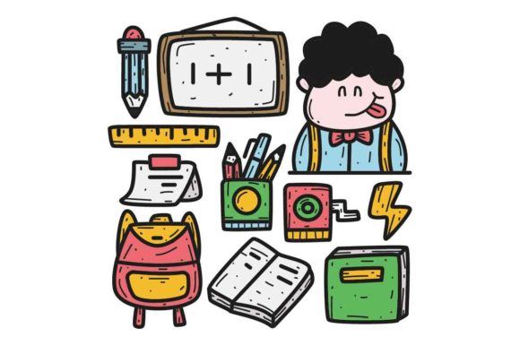 Embracing the Charm of Kawaii Doodle Cartoon Back to School Design