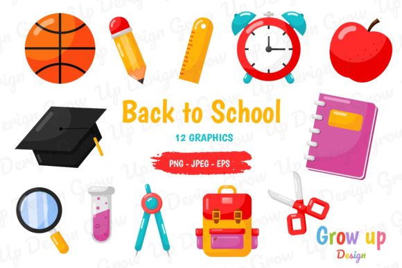 Evaluating the Back to School, Education Items Set for Design Projects