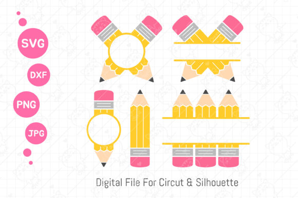 Yellow Pencil Svg for Back to School Crafts